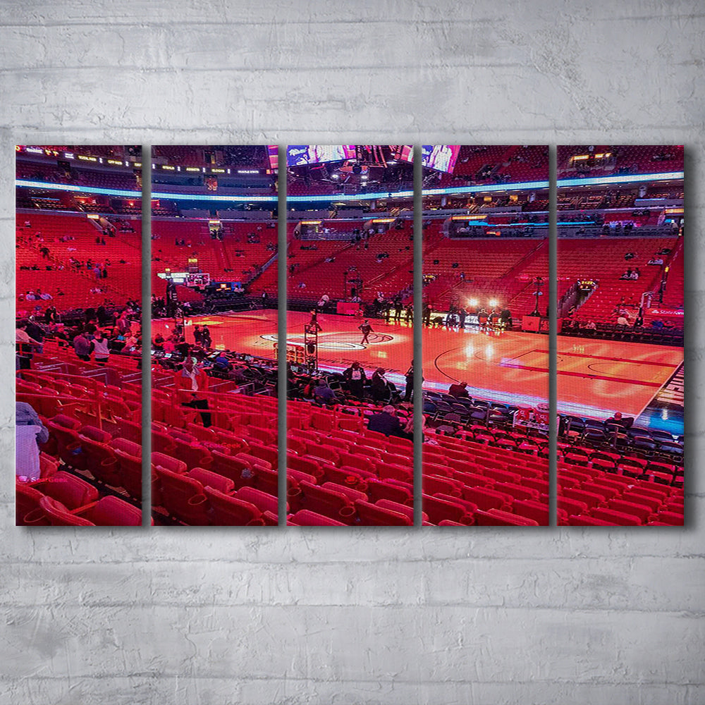 American Airline Red Arena, Stadium Canvas, Sport Art, 5 Panel B, Extra Large Canvas, Canvas Print Wall Art