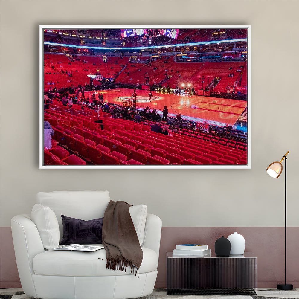 American Airline Red Arena, Stadium Canvas, Sport Art, Framed Canvas Print Wall Art, Floating Frame
