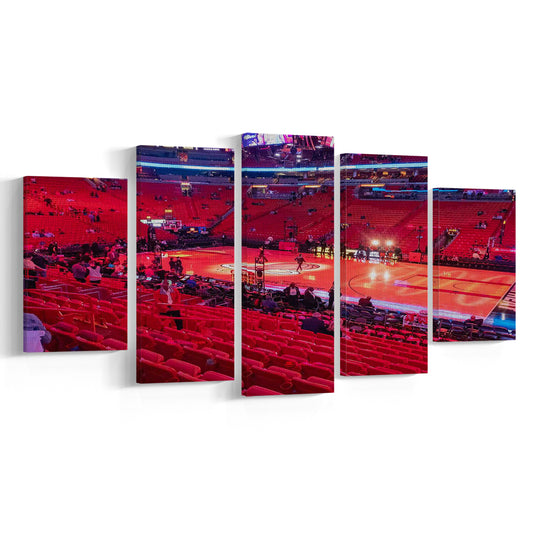 American Airline Red Arena, Stadium Canvas, Sport Art, Gift for him, 5 Panel, Large Canvas, Canvas Print Wall Art