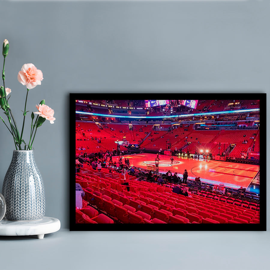American Airline Red Arena, Stadium Canvas, Sport Art, Gift for him, Framed Art Print Wall Decor, Picture Framed