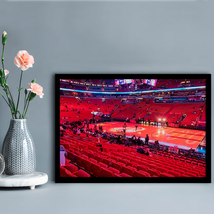 American Airline Red Arena, Stadium Canvas, Sport Art, Gift for him, Framed Art Print Wall Decor, Picture Framed
