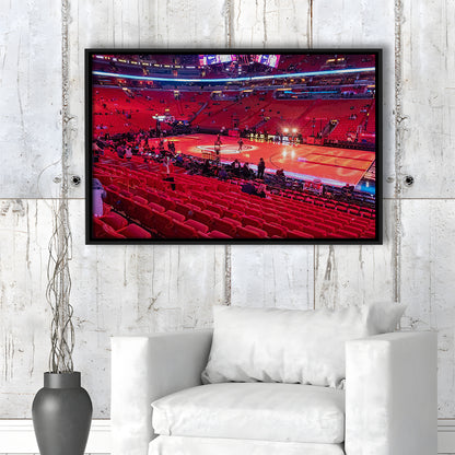 American Airline Red Arena, Stadium Canvas, Sport Art, Framed Canvas Print Wall Art, Floating Frame