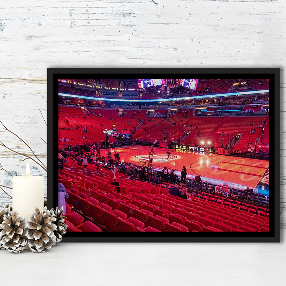 American Airline Red Arena, Stadium Canvas, Sport Art, Framed Canvas Print Wall Art, Floating Frame