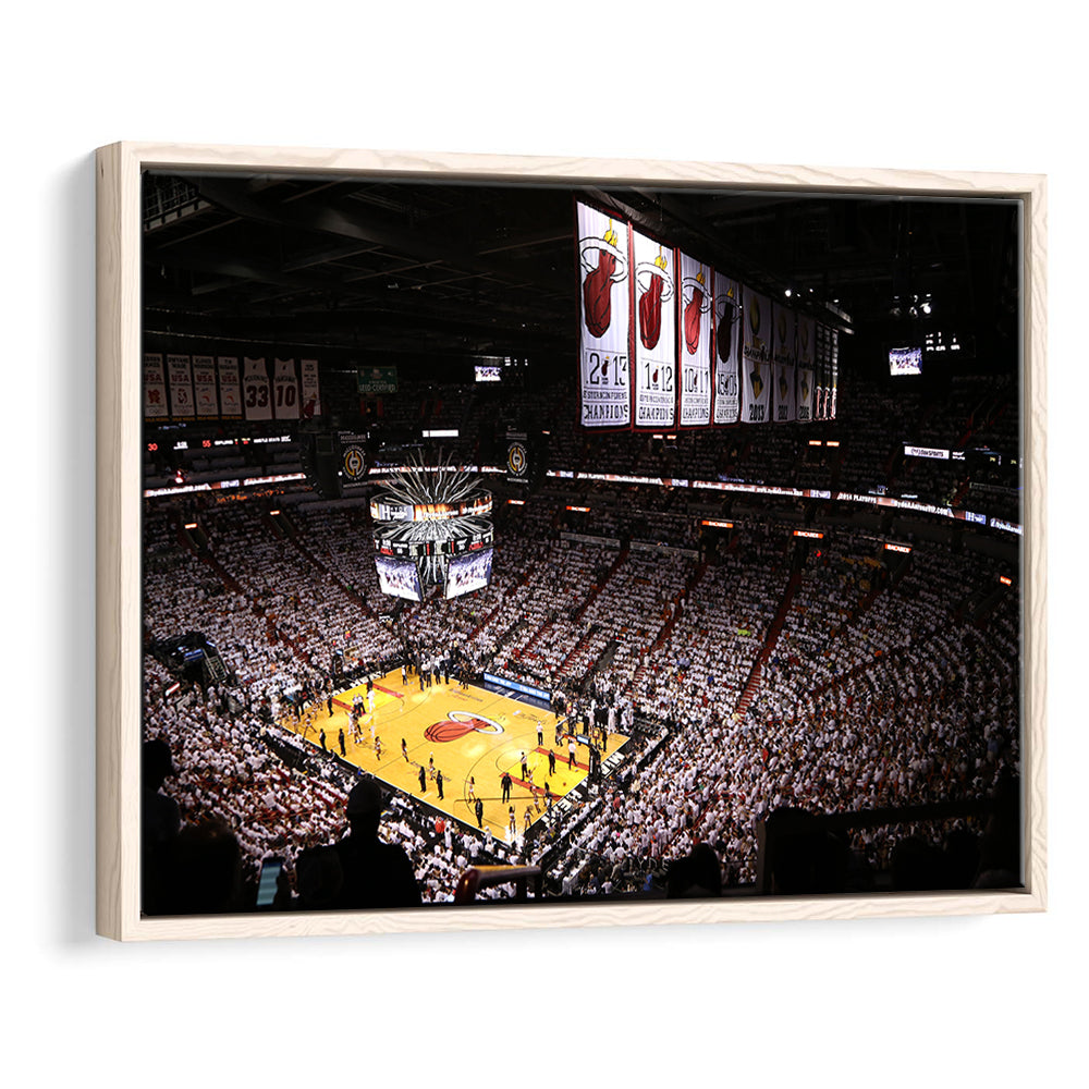 American Airlines Arena Inside, Stadium Canvas, Sport Art, Framed Canvas Print Wall Art, Floating Frame