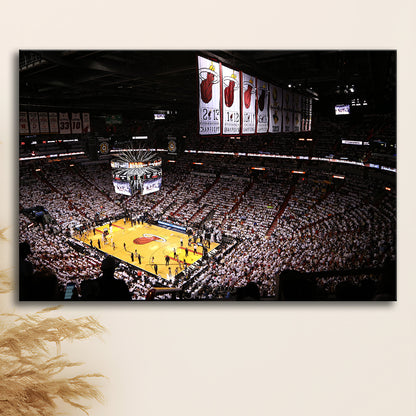 American Airlines Arena Inside, Stadium Canvas, Sport Art, Gift for him, Man Cave Decor, Art Print, Canvas Print Wall Art