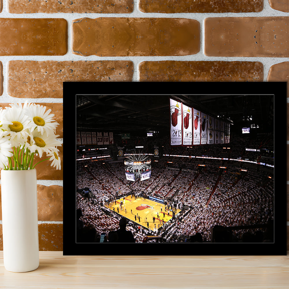 American Airlines Arena Inside, Stadium Canvas, Sport Art, Gift for him, Framed Art Print Wall Decor, Picture Framed