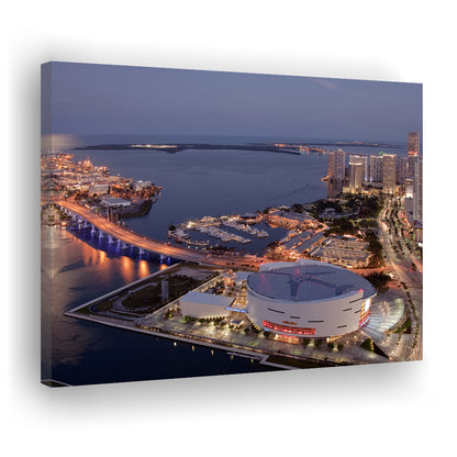 American Airlines Arena Night, Stadium Canvas, Sport Art, Gift for him, Man Cave Decor, Art Print, Canvas Print Wall Art