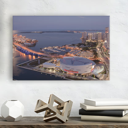 American Airlines Arena Night, Stadium Canvas, Sport Art, Gift for him, Man Cave Decor, Art Print, Canvas Print Wall Art