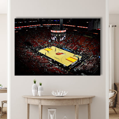 American Airlines Arena View, Stadium Canvas, Sport Art, Gift for him, Man Cave Decor, Art Print, Canvas Print Wall Art