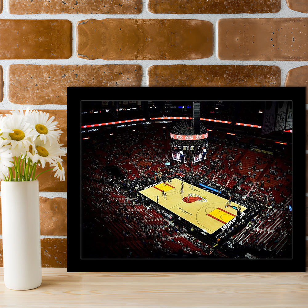 American Airlines Arena View, Stadium Canvas, Sport Art, Gift for him, Framed Art Print Wall Decor, Picture Framed