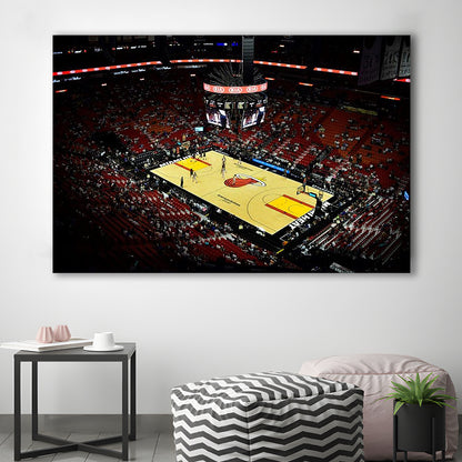 American Airlines Arena View, Stadium Canvas, Sport Art, Gift for him, Man Cave Decor, Art Print, Canvas Print Wall Art