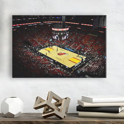 American Airlines Arena View, Stadium Canvas, Sport Art, Gift for him, Man Cave Decor, Art Print, Canvas Print Wall Art