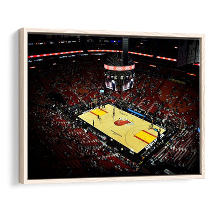 American Airlines Arena View, Stadium Canvas, Sport Art, Framed Canvas Print Wall Art, Floating Frame