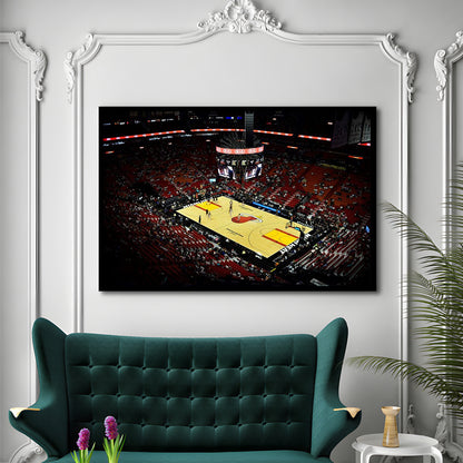 American Airlines Arena View, Stadium Canvas, Sport Art, Gift for him, Framed Art Print Wall Decor, Picture Framed