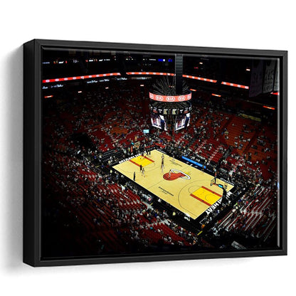 American Airlines Arena View, Stadium Canvas, Sport Art, Framed Canvas Print Wall Art, Floating Frame