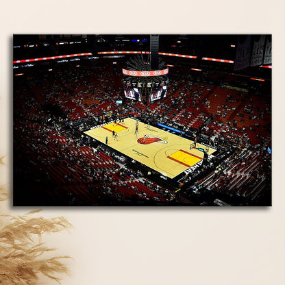 American Airlines Arena View, Stadium Canvas, Sport Art, Gift for him, Man Cave Decor, Art Print, Canvas Print Wall Art