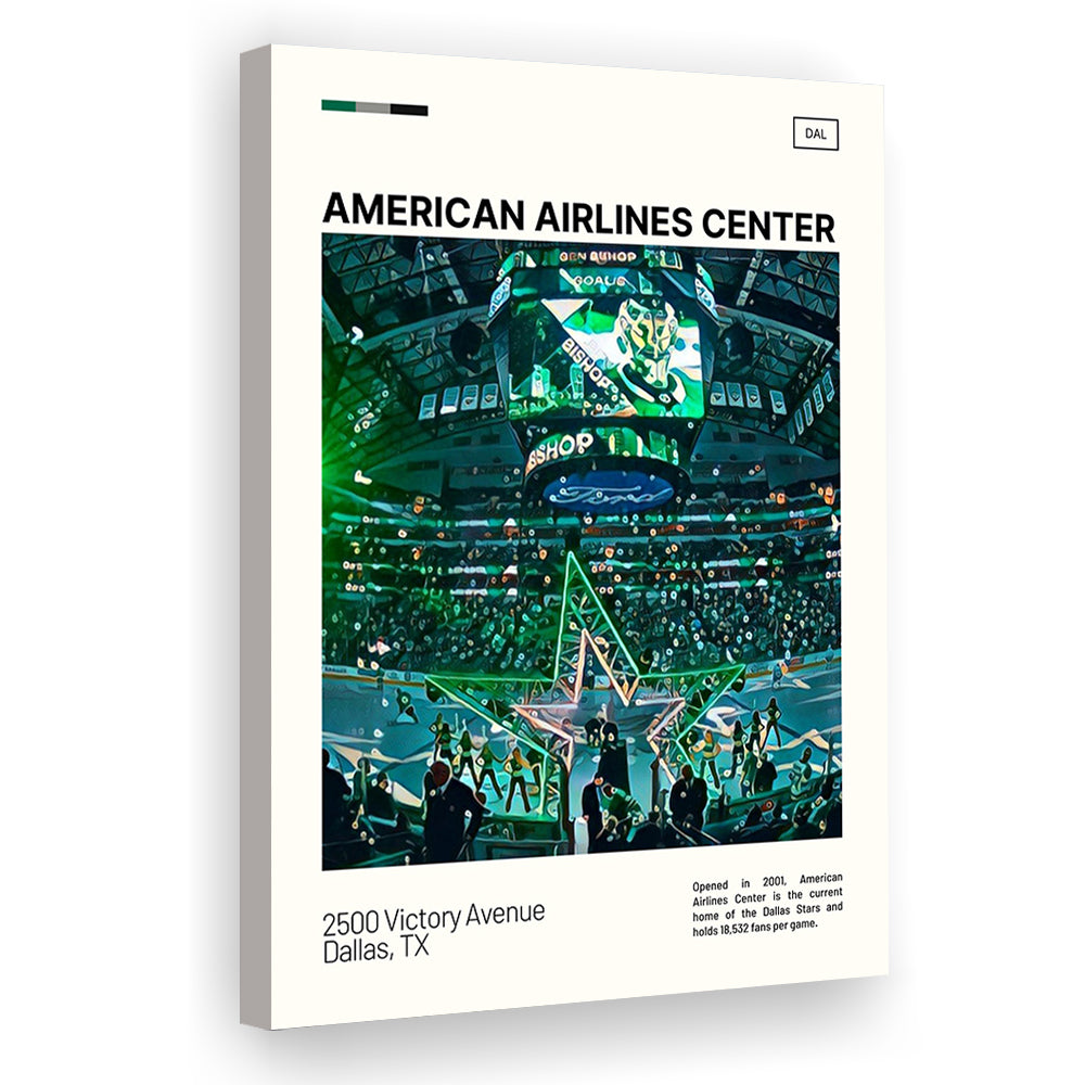 American Airlines Center Stadium Print, Dallas Stars Stadium Canvas Art V1, Fan Gifts, Sport Art, Canvas Print Wall Art