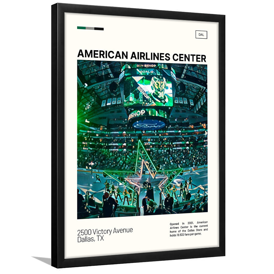 American Airlines Center Stadium Print, Dallas Stars Stadium Art V1, Gifts for him, Sport Art, Framed Art Print Wall Decor