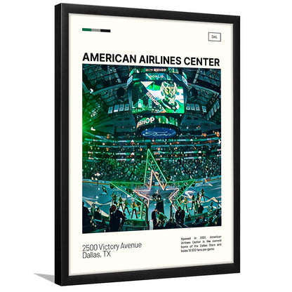 American Airlines Center Stadium Print, Dallas Stars Stadium Art V1, Gifts for him, Sport Art, Framed Art Print Wall Decor