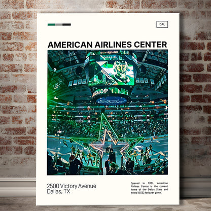 American Airlines Center Stadium Print, Dallas Stars Stadium Canvas Art V1, Fan Gifts, Sport Art, Canvas Print Wall Art