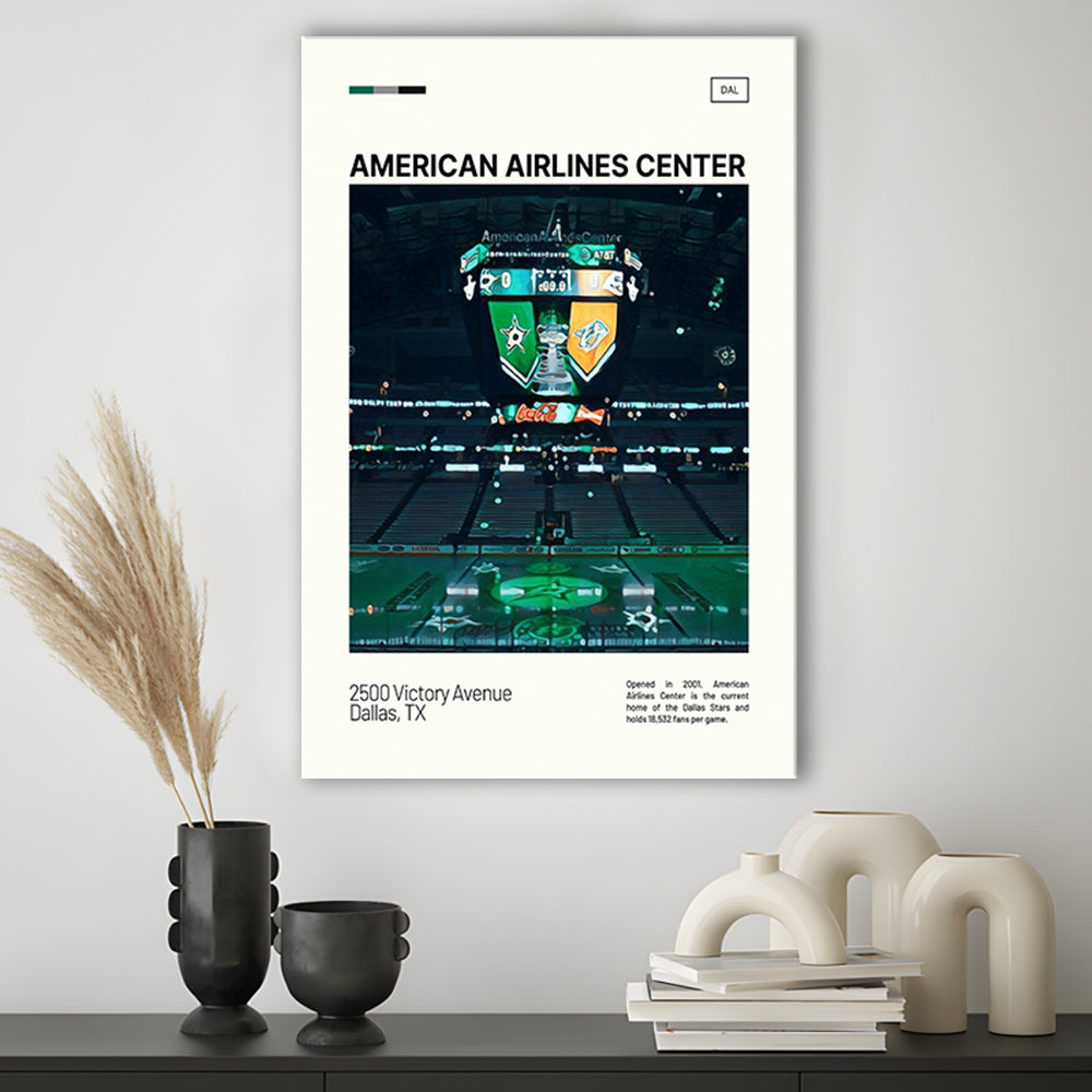 American Airlines Center Stadium Print, Dallas Stars Stadium Canvas Art V2, Fan Gifts, Sport Art, Canvas Print Wall Art