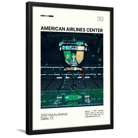 American Airlines Center Stadium Print, Dallas Stars Stadium Art V2, Gifts for him, Sport Art, Framed Art Print Wall Decor