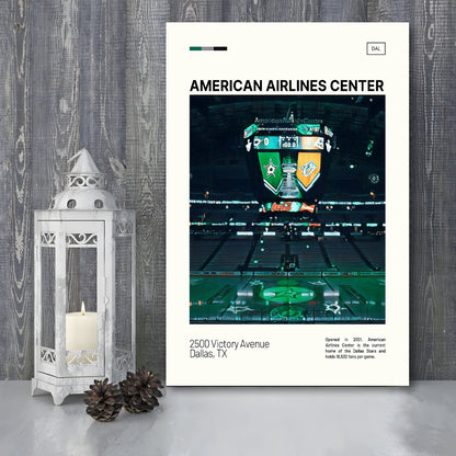 American Airlines Center Stadium Print, Dallas Stars Stadium Canvas Art V2, Fan Gifts, Sport Art, Canvas Print Wall Art