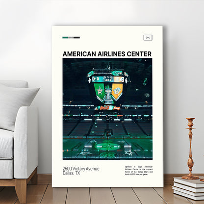 American Airlines Center Stadium Print, Dallas Stars Stadium Canvas Art V2, Fan Gifts, Sport Art, Canvas Print Wall Art