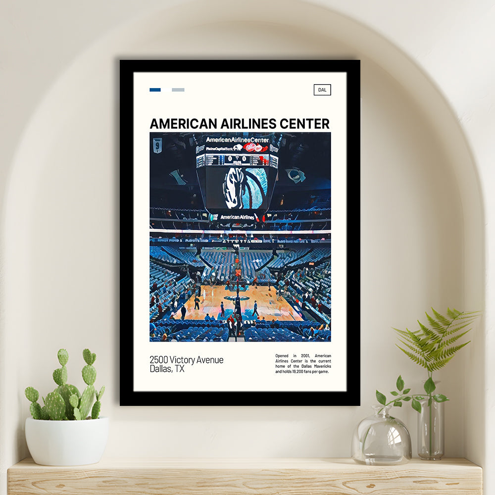 American Airlines Center Stadium Print, Dallas Mavericks Stadium Art, Gifts for him, Sport Art, Framed Art Print Wall Decor