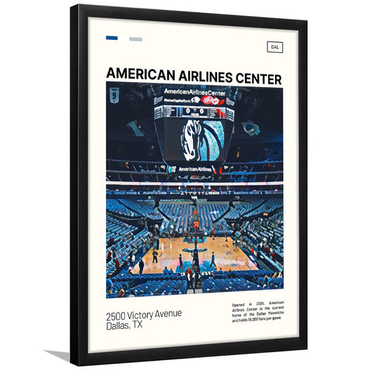 American Airlines Center Stadium Print, Dallas Mavericks Stadium Art, Gifts for him, Sport Art, Framed Art Print Wall Decor