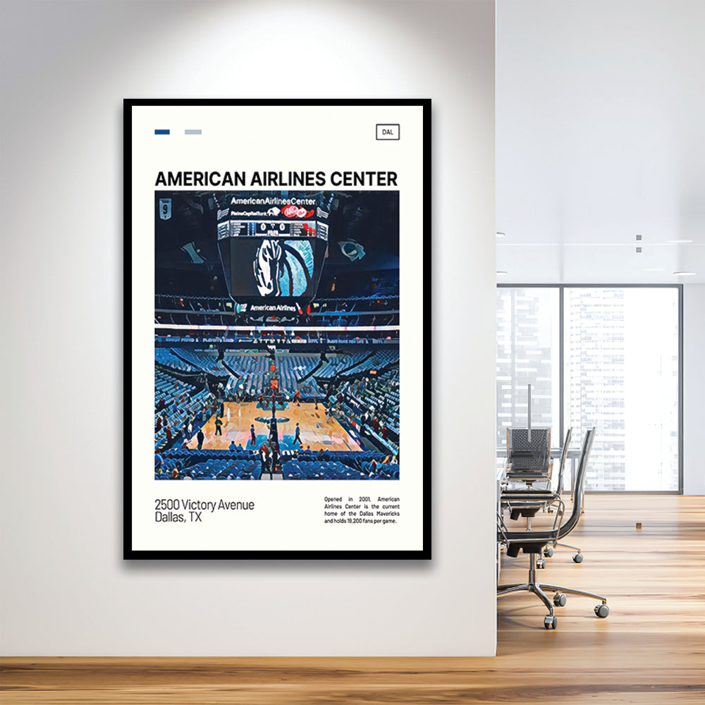 American Airlines Center Stadium Print, Dallas Mavericks Stadium Art, Gifts for him, Sport Art, Framed Art Print Wall Decor