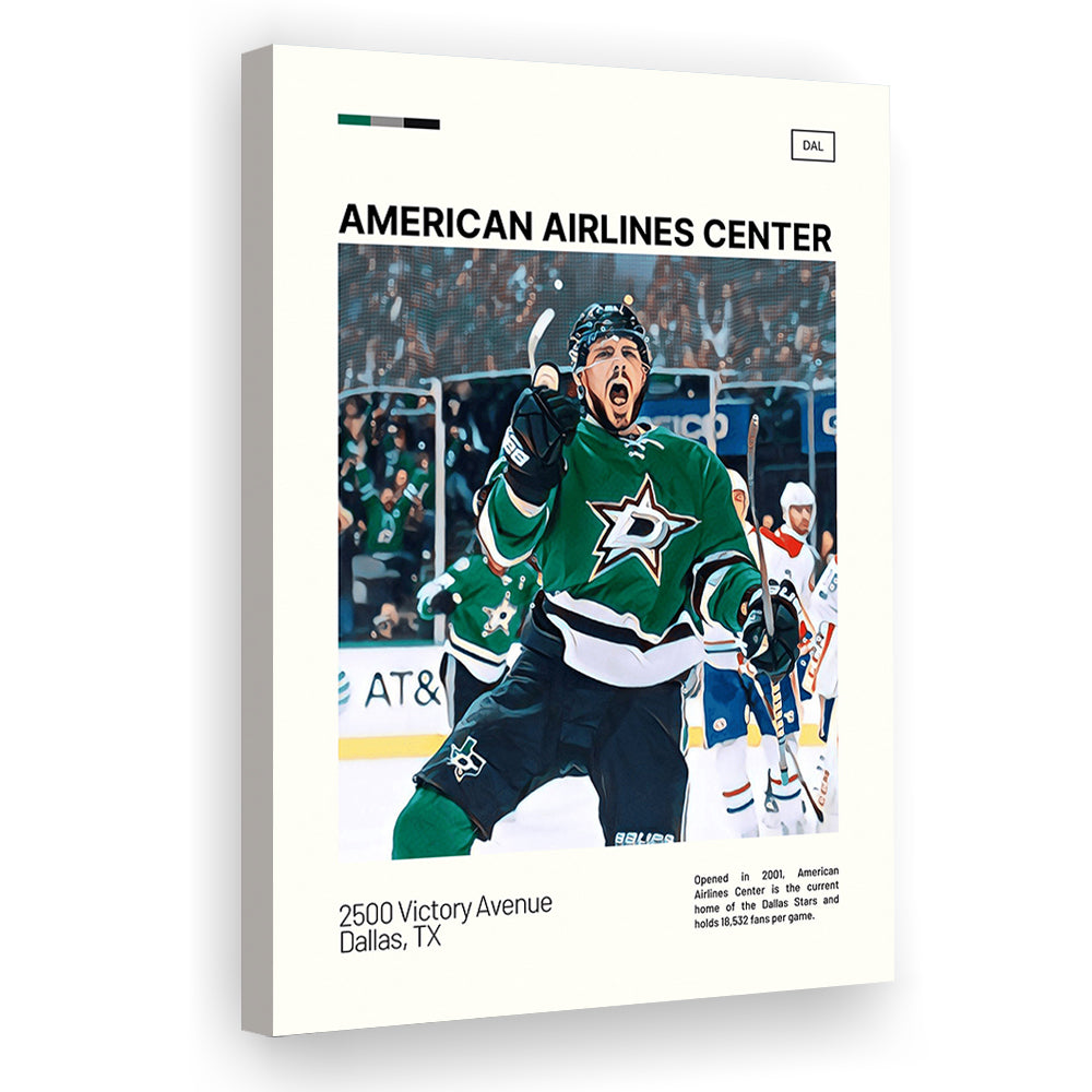 American Airlines Center Stadium Print, Dallas Stars Stadium Canvas Art, Fan Gifts, Sport Art, Canvas Print Wall Art