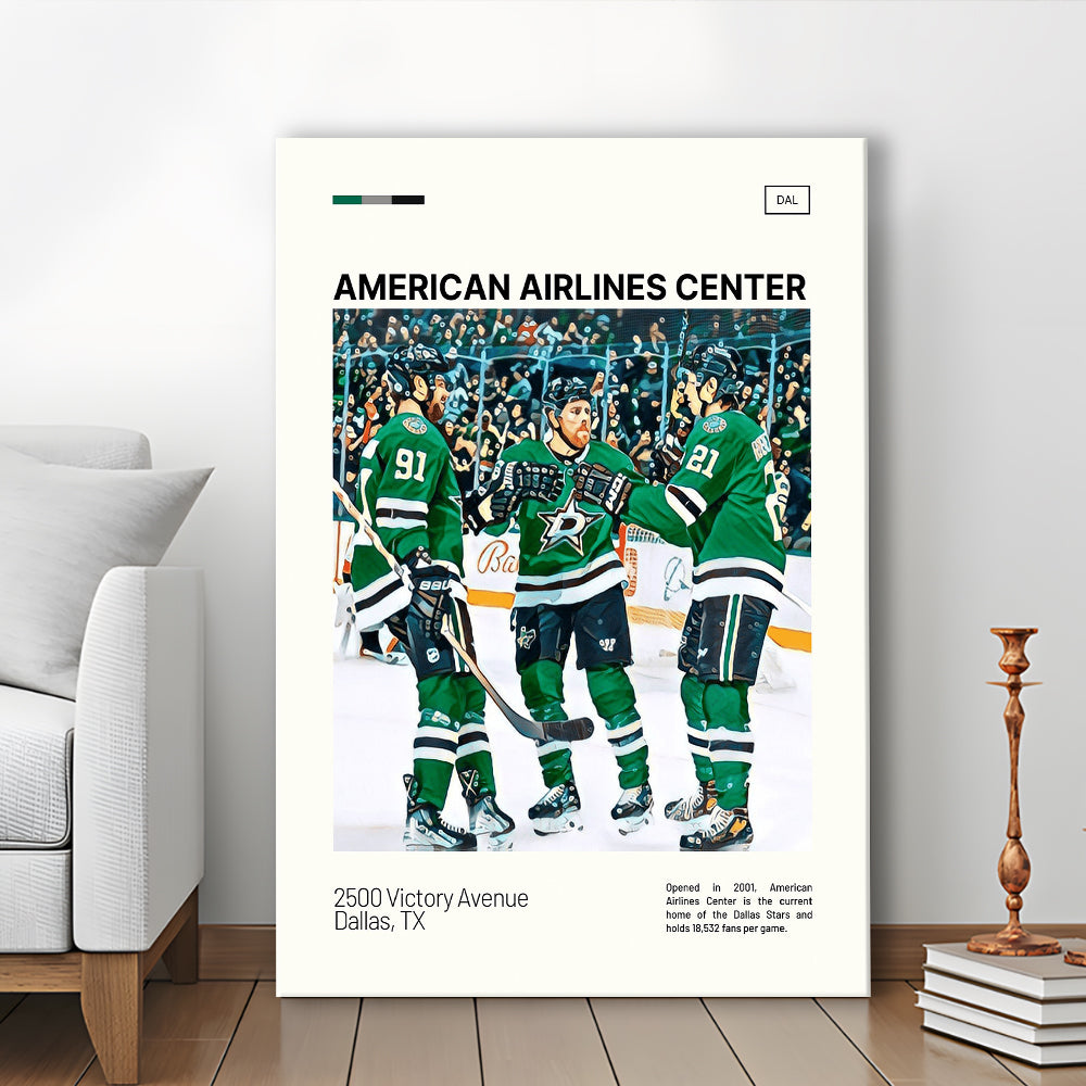 American Airlines Center Stadium Print, Dallas Stars Stadium Canvas Art100, Fan Gifts, Sport Art, Canvas Print Wall Art