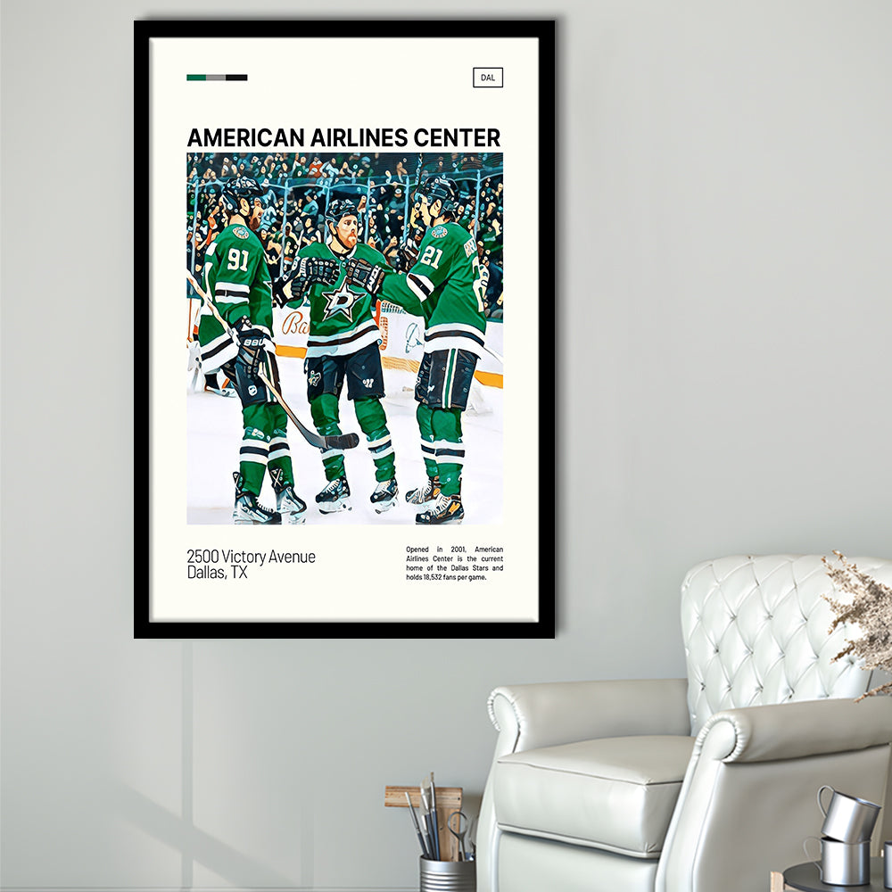 American Airlines Center Stadium Print, Dallas Stars Stadium Art100, Gifts for him, Sport Art, Framed Art Print Wall Decor