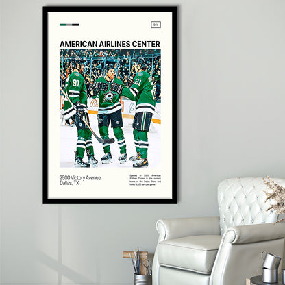 American Airlines Center Stadium Print, Dallas Stars Stadium Art100, Gifts for him, Sport Art, Framed Art Print Wall Decor