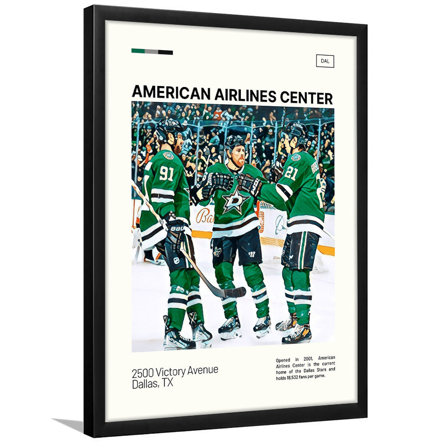 American Airlines Center Stadium Print, Dallas Stars Stadium Art100, Gifts for him, Sport Art, Framed Art Print Wall Decor