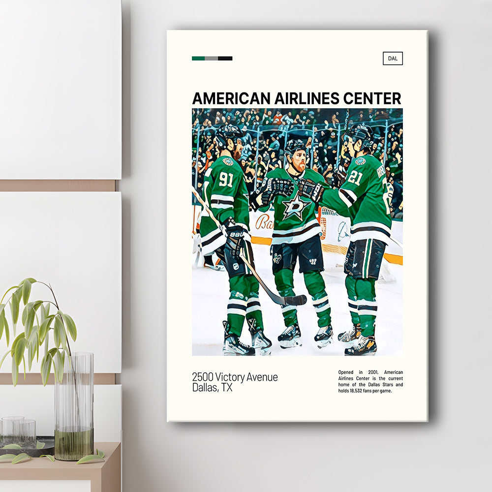 American Airlines Center Stadium Print, Dallas Stars Stadium Canvas Art100, Fan Gifts, Sport Art, Canvas Print Wall Art