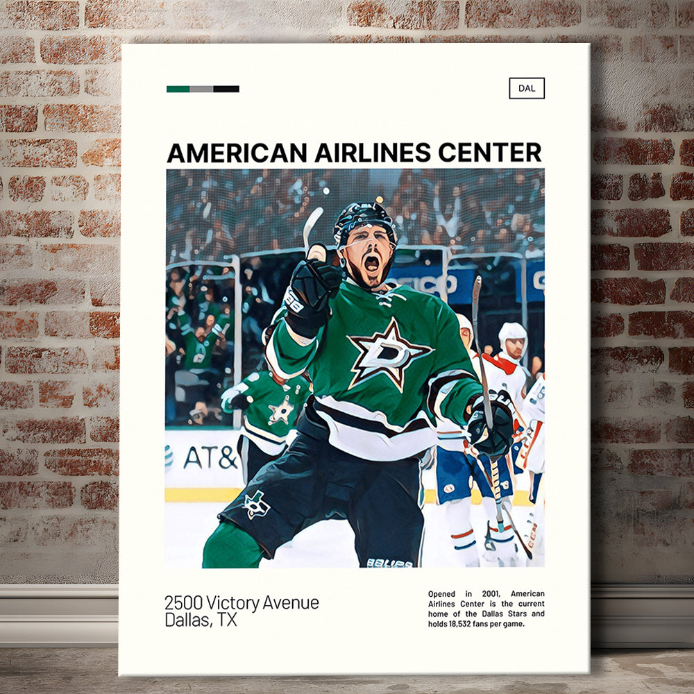 American Airlines Center Stadium Print, Dallas Stars Stadium Canvas Art, Fan Gifts, Sport Art, Canvas Print Wall Art