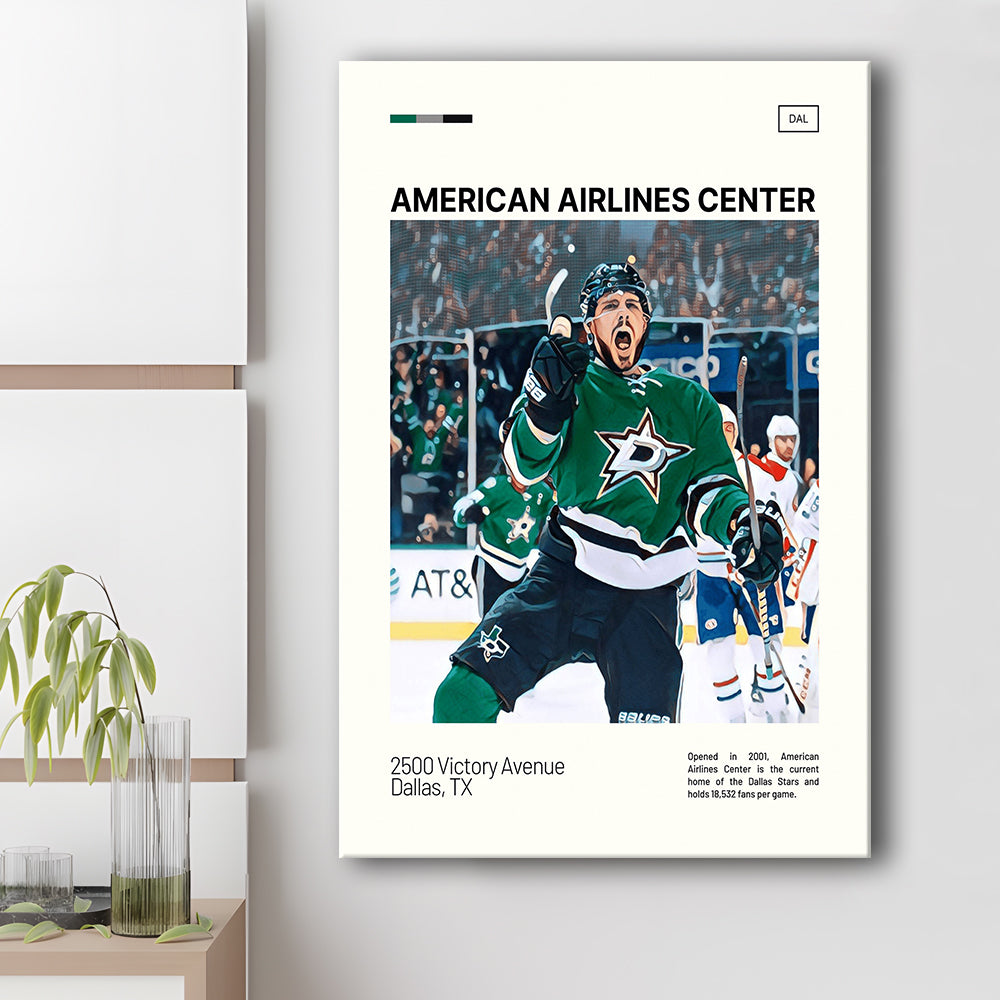 American Airlines Center Stadium Print, Dallas Stars Stadium Canvas Art, Fan Gifts, Sport Art, Canvas Print Wall Art