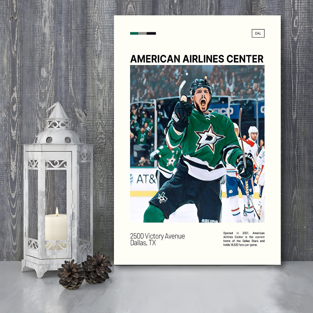 American Airlines Center Stadium Print, Dallas Stars Stadium Canvas Art, Fan Gifts, Sport Art, Canvas Print Wall Art