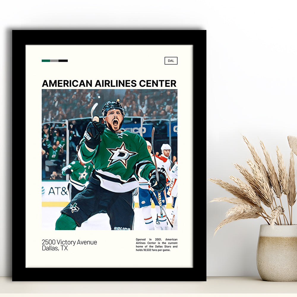 American Airlines Center Stadium Print, Dallas Stars Stadium Art, Gifts for him, Sport Art, Framed Art Print Wall Decor