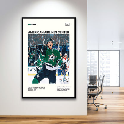 American Airlines Center Stadium Print, Dallas Stars Stadium Art, Gifts for him, Sport Art, Framed Art Print Wall Decor