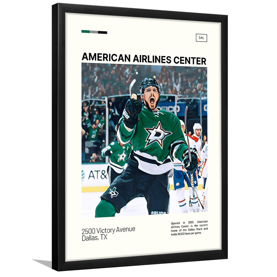 American Airlines Center Stadium Print, Dallas Stars Stadium Art, Gifts for him, Sport Art, Framed Art Print Wall Decor