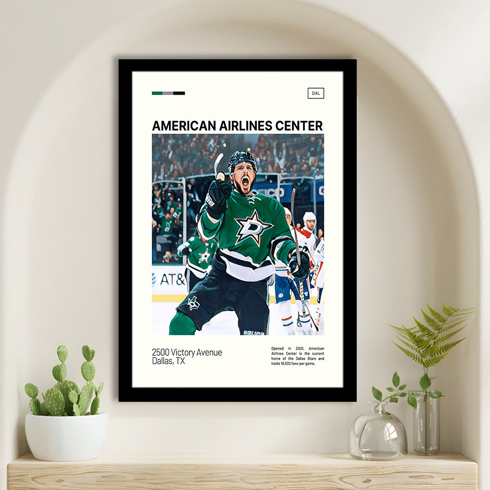 American Airlines Center Stadium Print, Dallas Stars Stadium Art, Gifts for him, Sport Art, Framed Art Print Wall Decor