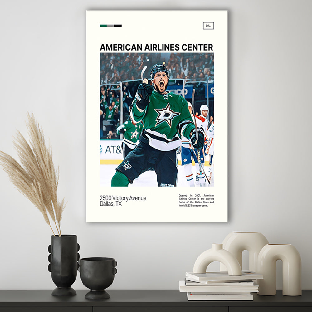 American Airlines Center Stadium Print, Dallas Stars Stadium Canvas Art, Fan Gifts, Sport Art, Canvas Print Wall Art