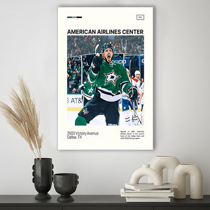 American Airlines Center Stadium Print, Dallas Stars Stadium Canvas Art, Fan Gifts, Sport Art, Canvas Print Wall Art