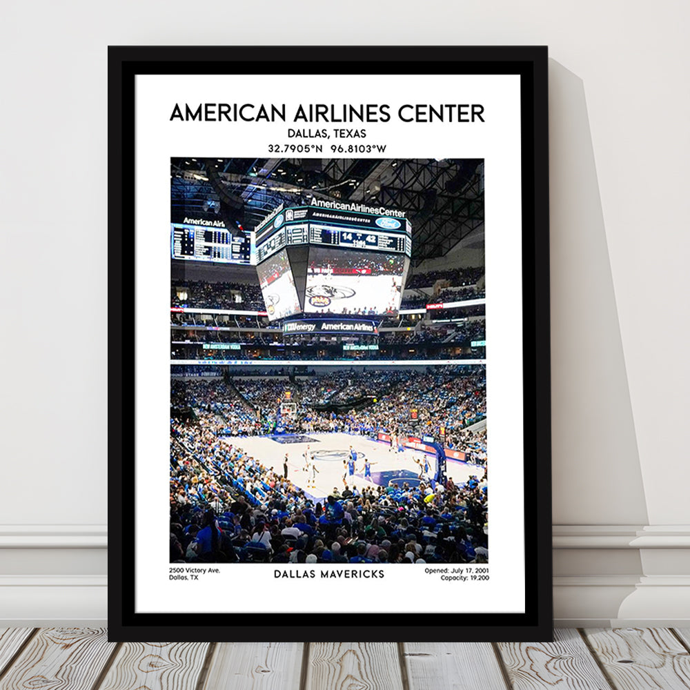 American Airlines Center Print, Dallas Mavericks Basketball Stadium Wall Art, Framed Canvas Prints Wall Art