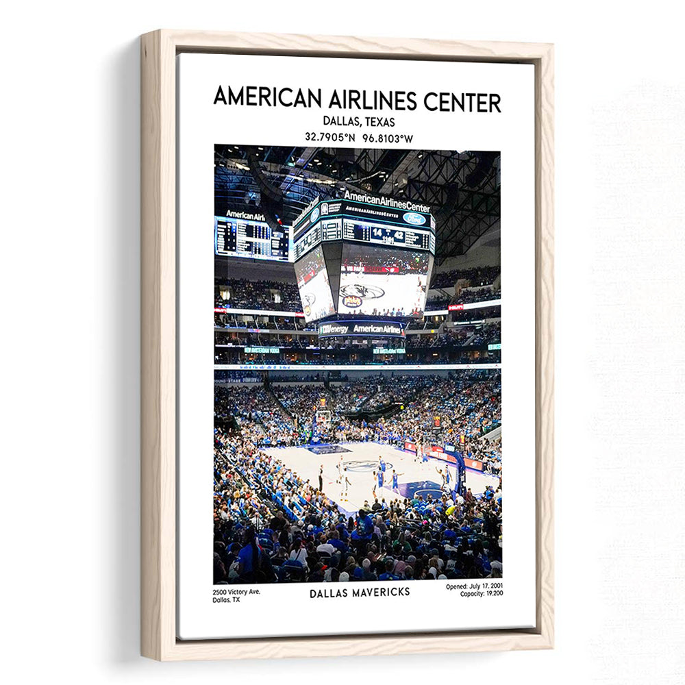 American Airlines Center Print, Dallas Mavericks Basketball Stadium Wall Art, Framed Canvas Prints Wall Art