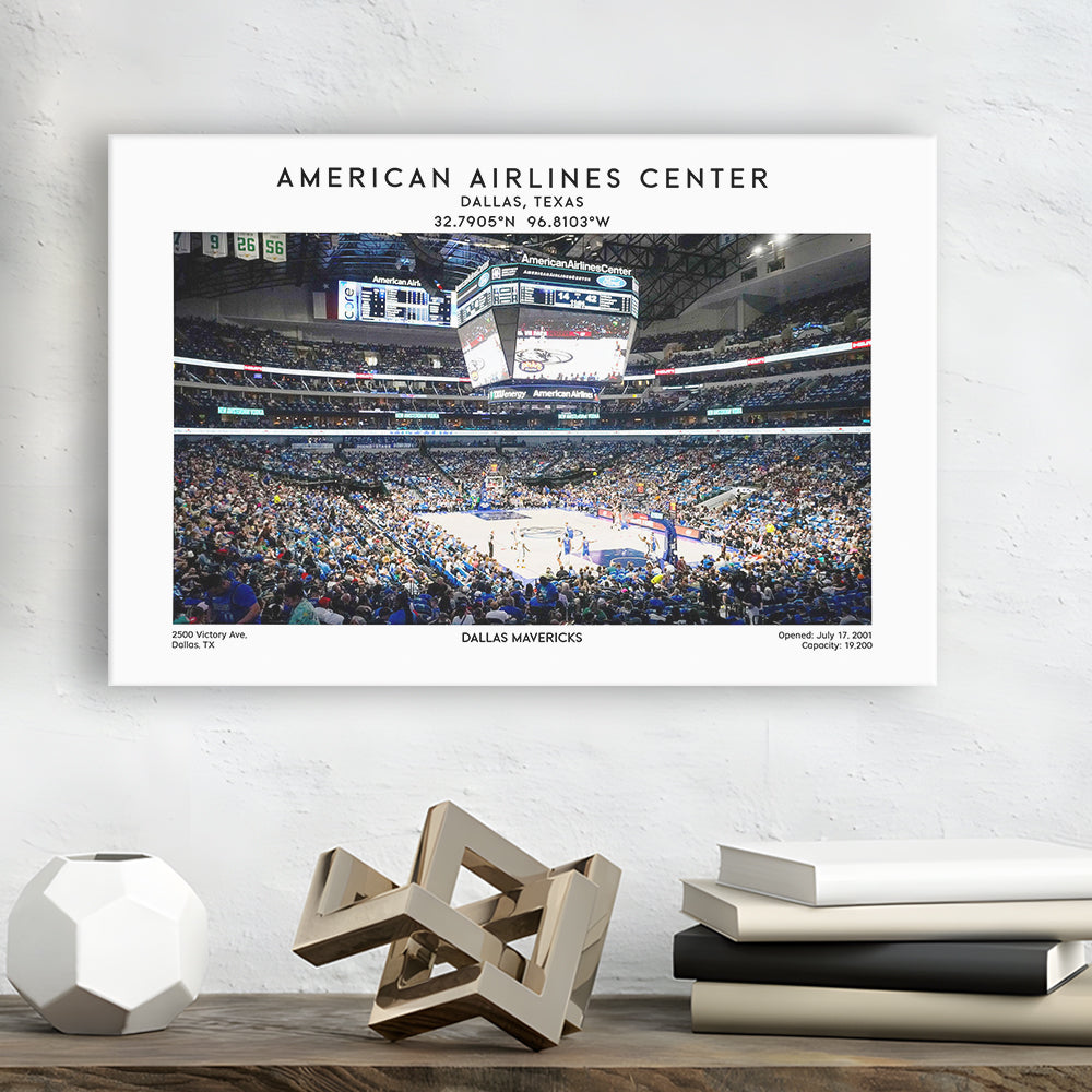 American Airlines Centre, Dallas Mavericks Basketball Stadium Wall Art Print, Canvas Print Wall Art, Man Cave Gift