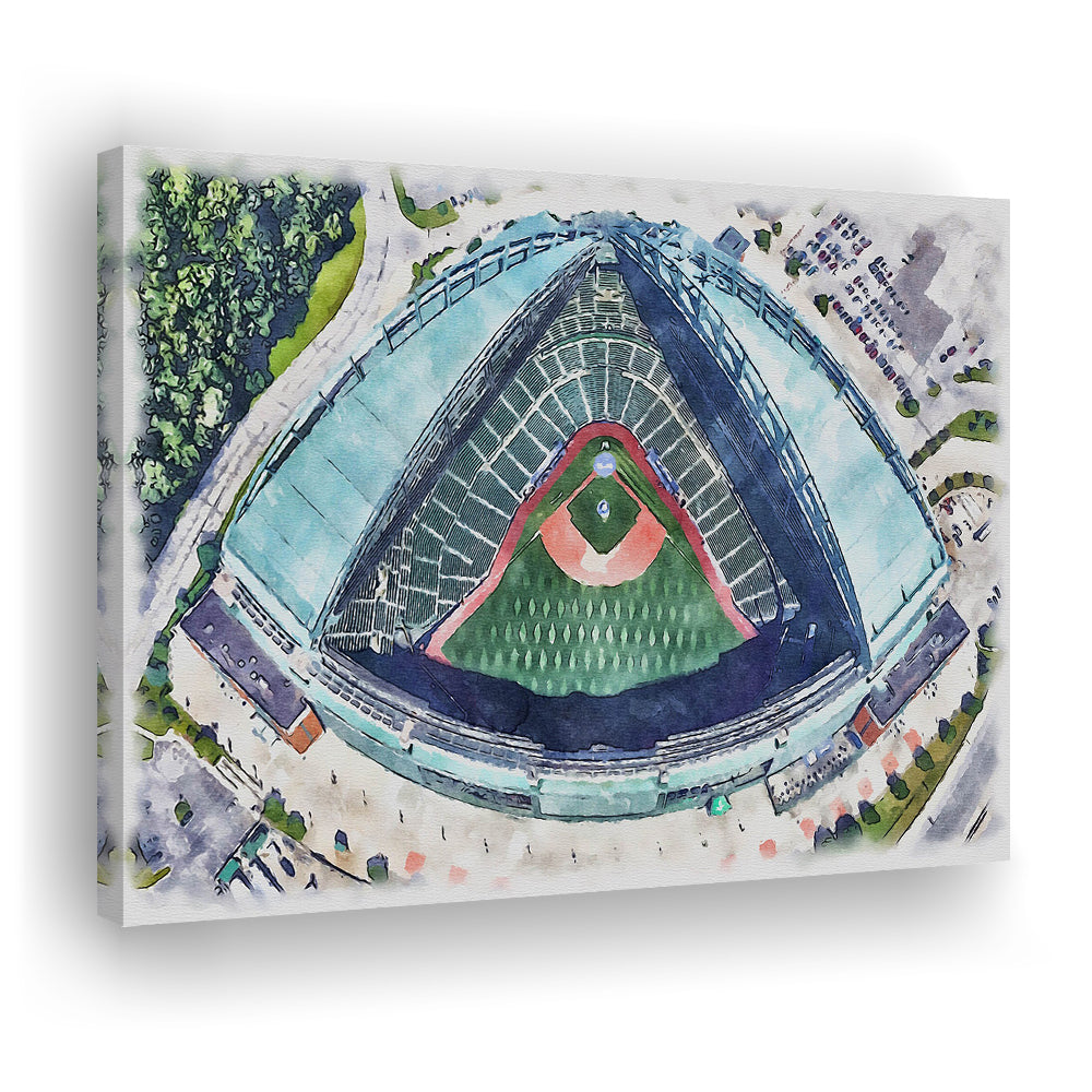 American Family Field WaterColor, Milwaukee, Wisconsin Baseball, Sport Art, Gifts for him, Canvas Print Wall Art